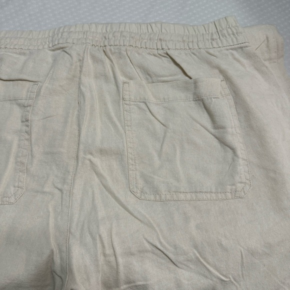 Old Navy Cream Wide-Leg linen blend pull on Pants Size Large - Picture 6 of 6